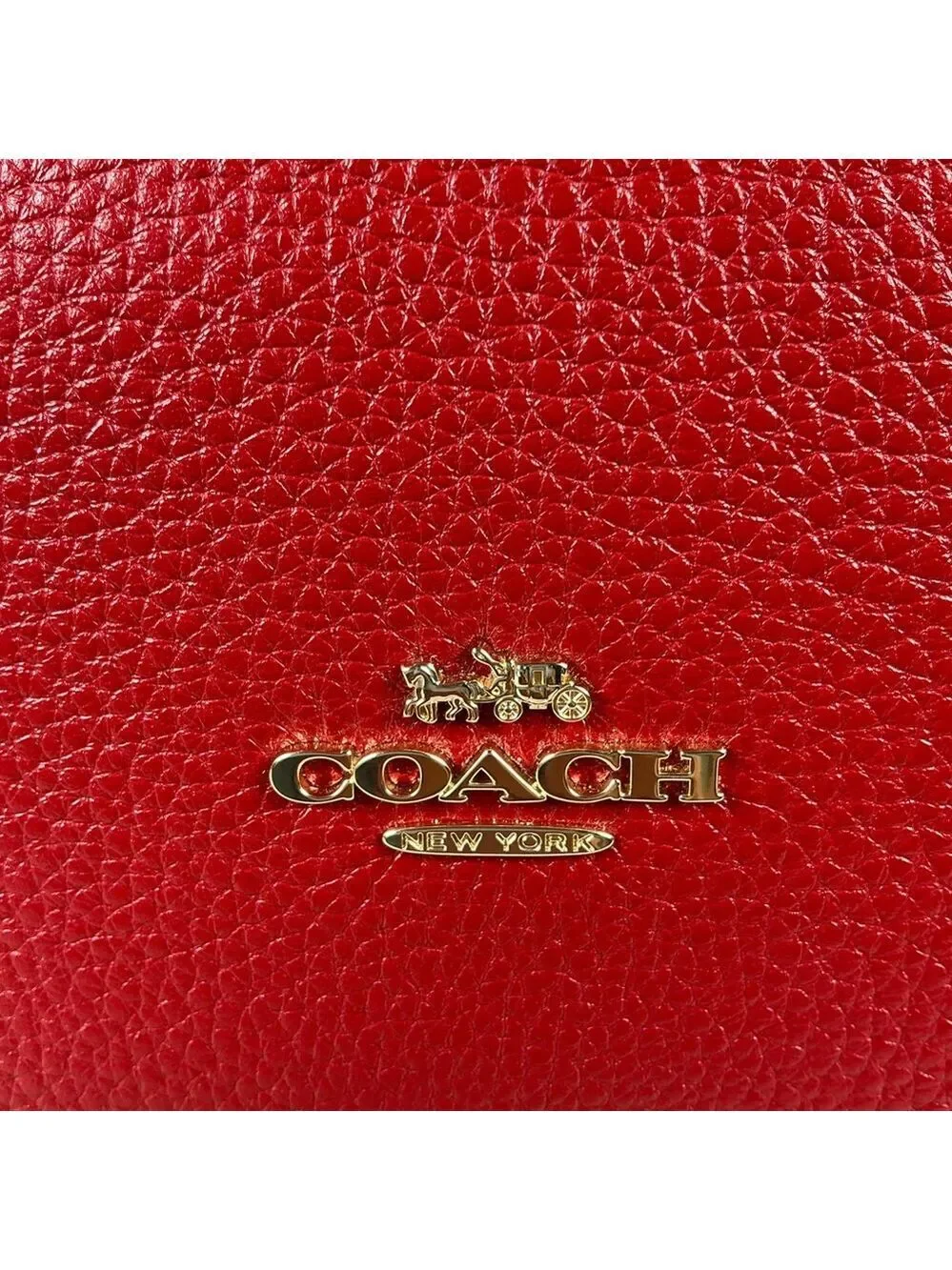 Coach Pennie Vibrant Red Leather Hobo Hand Shoulder Large Bag NWT‎
